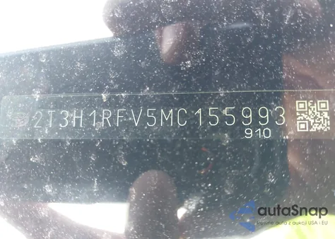 2021 Toyota Rav4 Le z USA, uszkodzony, nr VIN 2T3H1RFV5MC155993